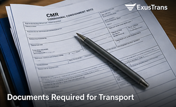 CMR transport document invoice logistics paperwork Europe freight documentation