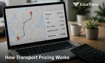Transport price calculation logistics distance cost truck route fuel tolls Europe